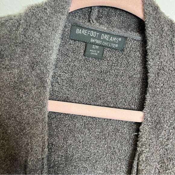 Barefoot Dreams Cardigan Sweater Women Small Medium S/M Chic Lite Gray Grey C3 - Picture 2 of 6